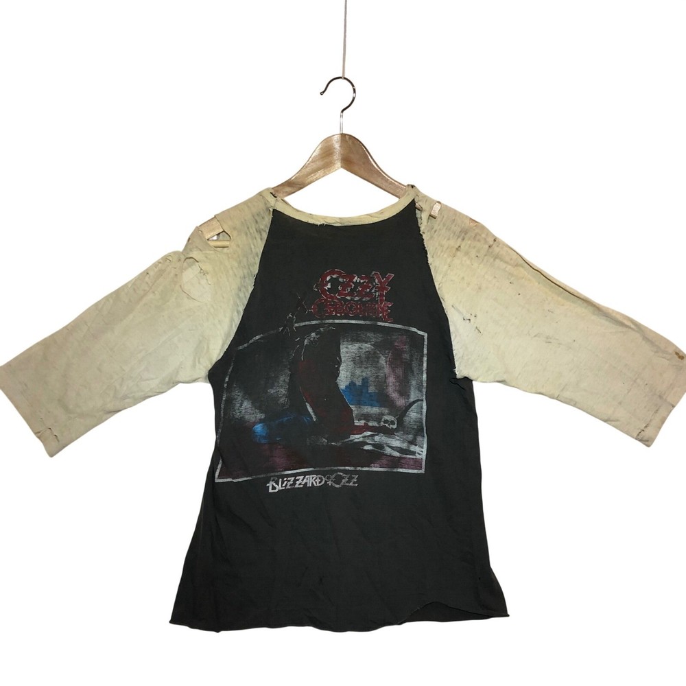 ULTRA RARE Vintage Ozzy Osbourne Blizzard/DIARY Double Sided Band T Shirt Thin