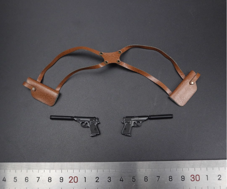 1/6 Soldier Weapon Accessories Pistol Model Toys Fit 12'' Action Figure Body