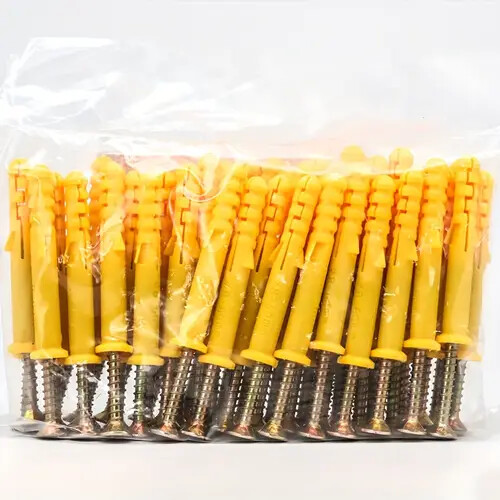 19-Piece Drywall Anchor and Screw Kit with Plastic Anchors and Galvanized Screws