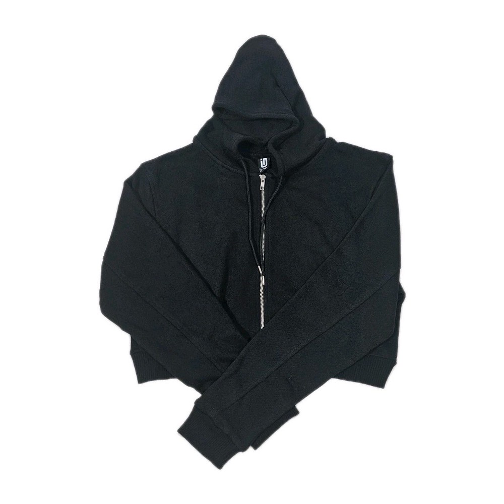 ID Ideology Women's Cropped Full-Zip  Knit Hoodie
