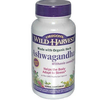 Oregon Wild Harvest Ashwagandha Capsules 90 Count Organic Stress Support