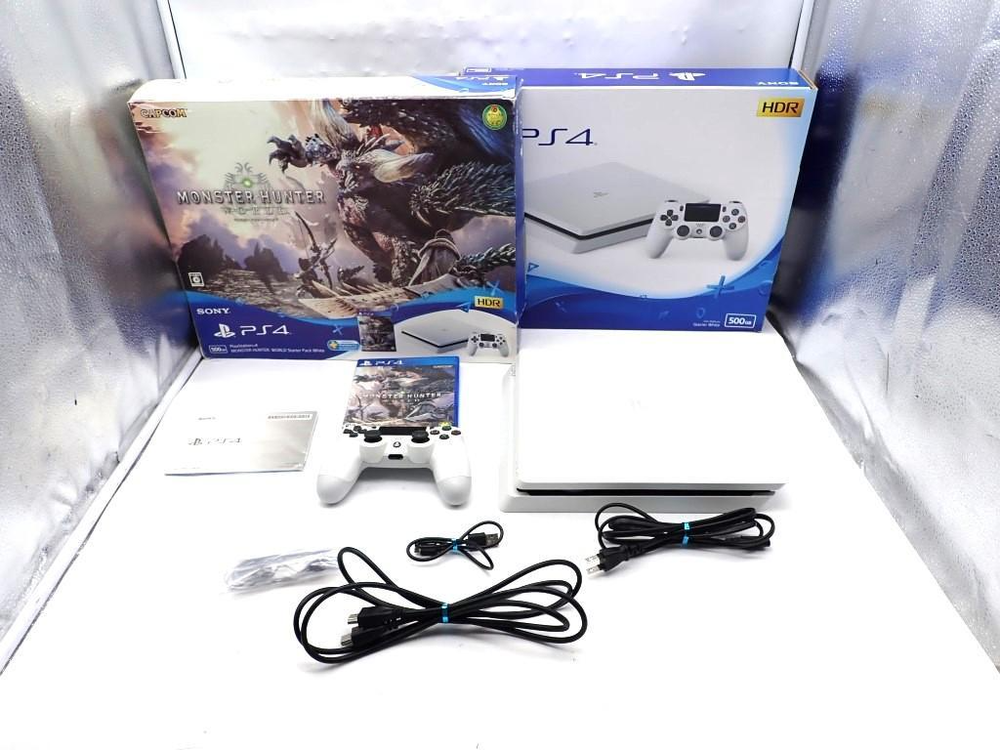 Sony PS4 Playstation Glacier White 500GB CUHJ-10023 Monster Hunter World Starter
