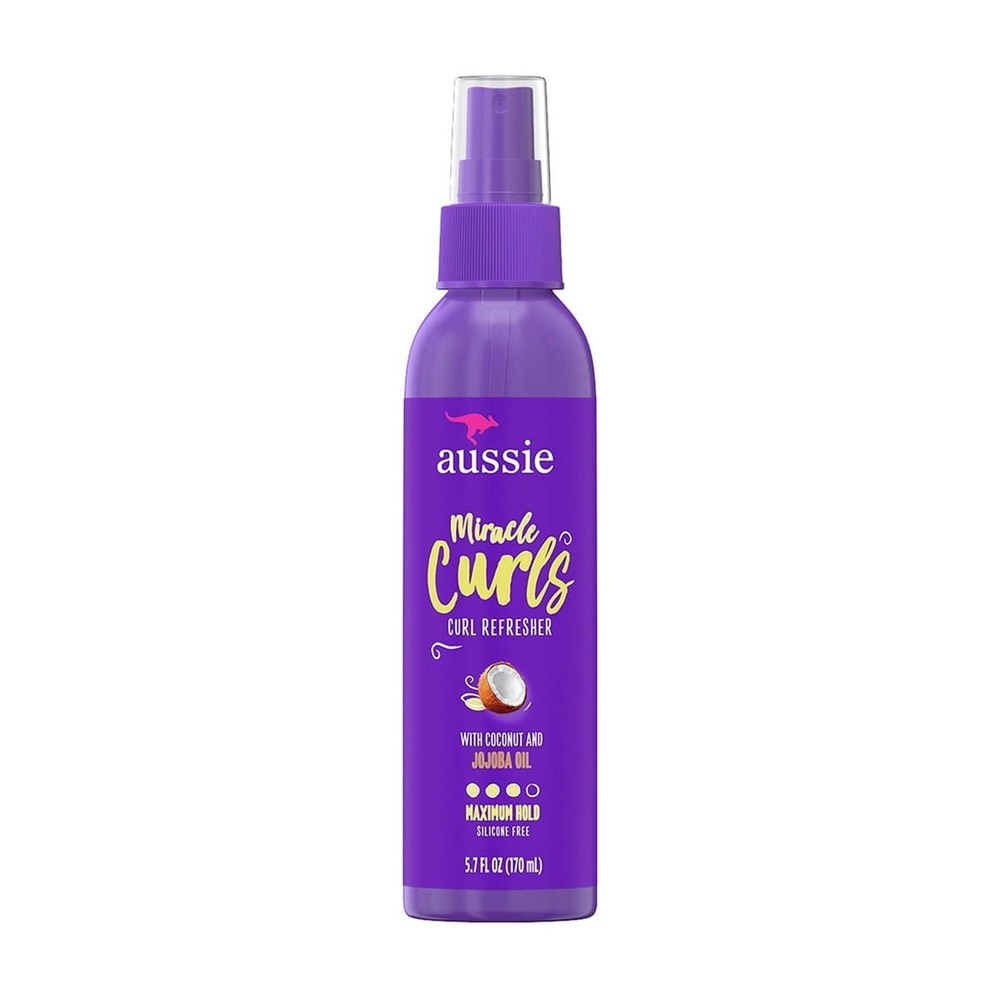 Aussie Miracle Curls Curl Refresher Spray Gel 5.7 Oz for All Hair Types.