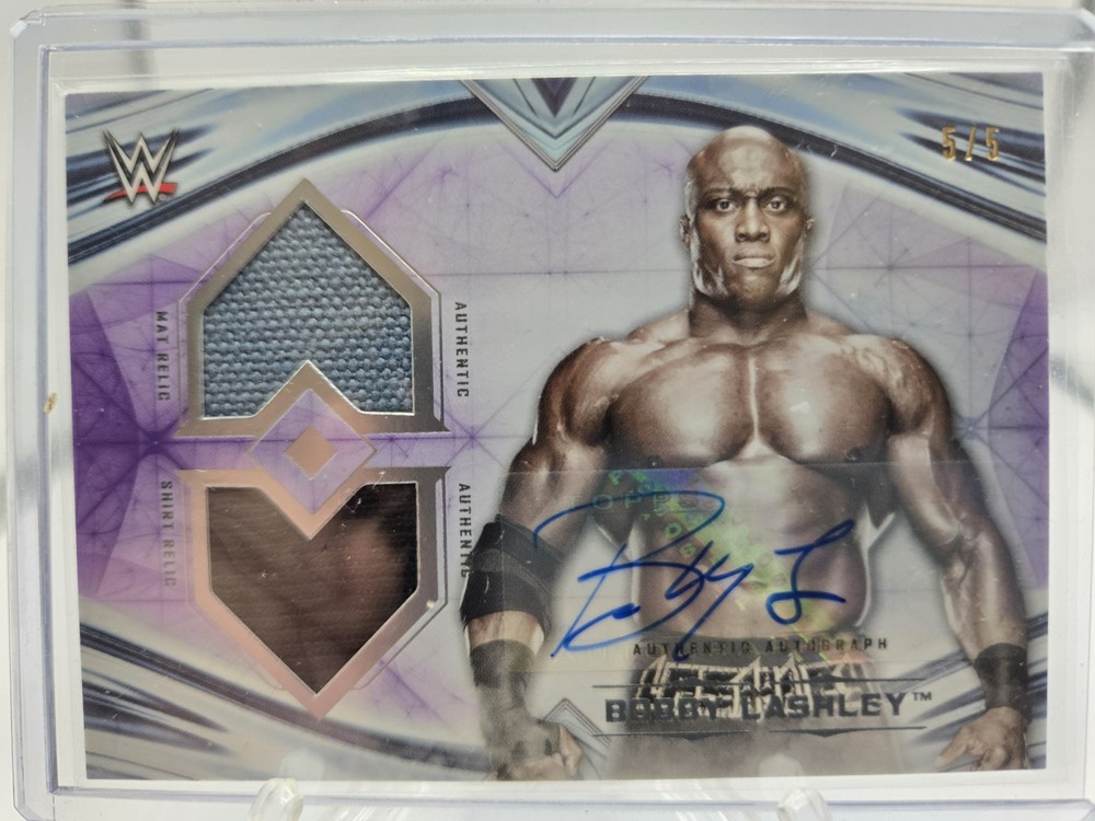 2020 Topps WWE Undisputed Bobby Lashley Dual Relic Purple 5/5 Rare Wrestling Card