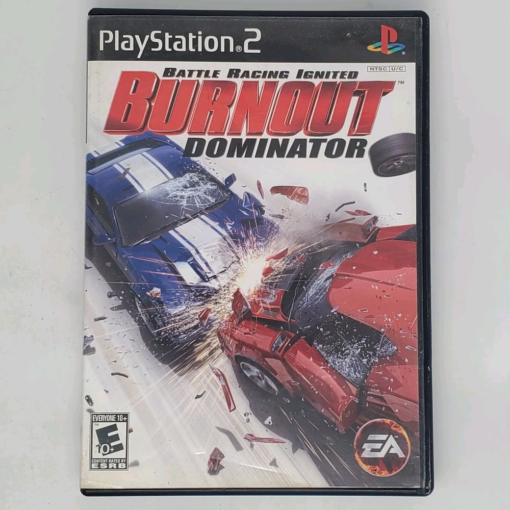 Burnout Dominator Sony PlayStation 2 PS2 CIB w Manual Tested Working Good Cond