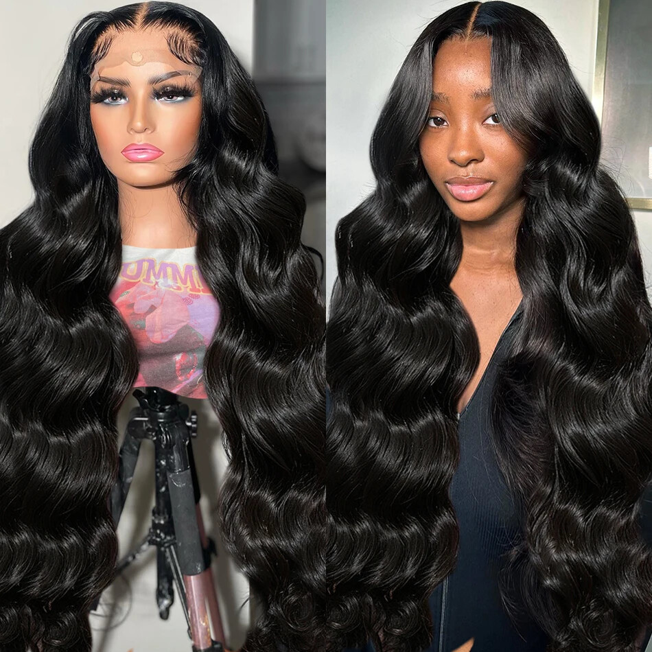 HD 5x5 Glueless Transparent Lace Front Wig Body Wave 13x4 Remy Human Hair