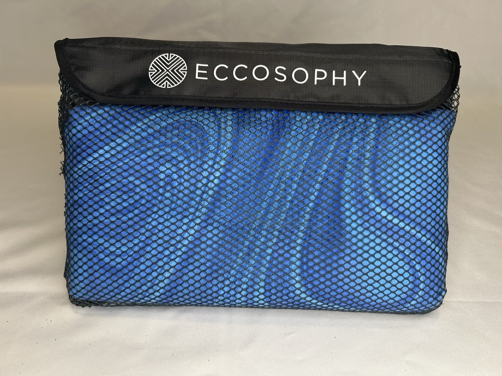 ECCOSOPHY  Microfiber Beach Towel Reversible Quick-dry Travel 71x35 with Bag