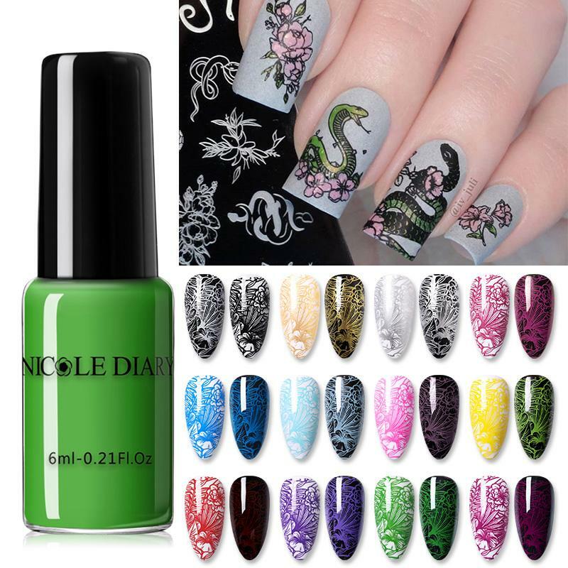 NICOLE DIARY 6ml Stamping Nail Polish Nail Art Printing Varnish  DIY