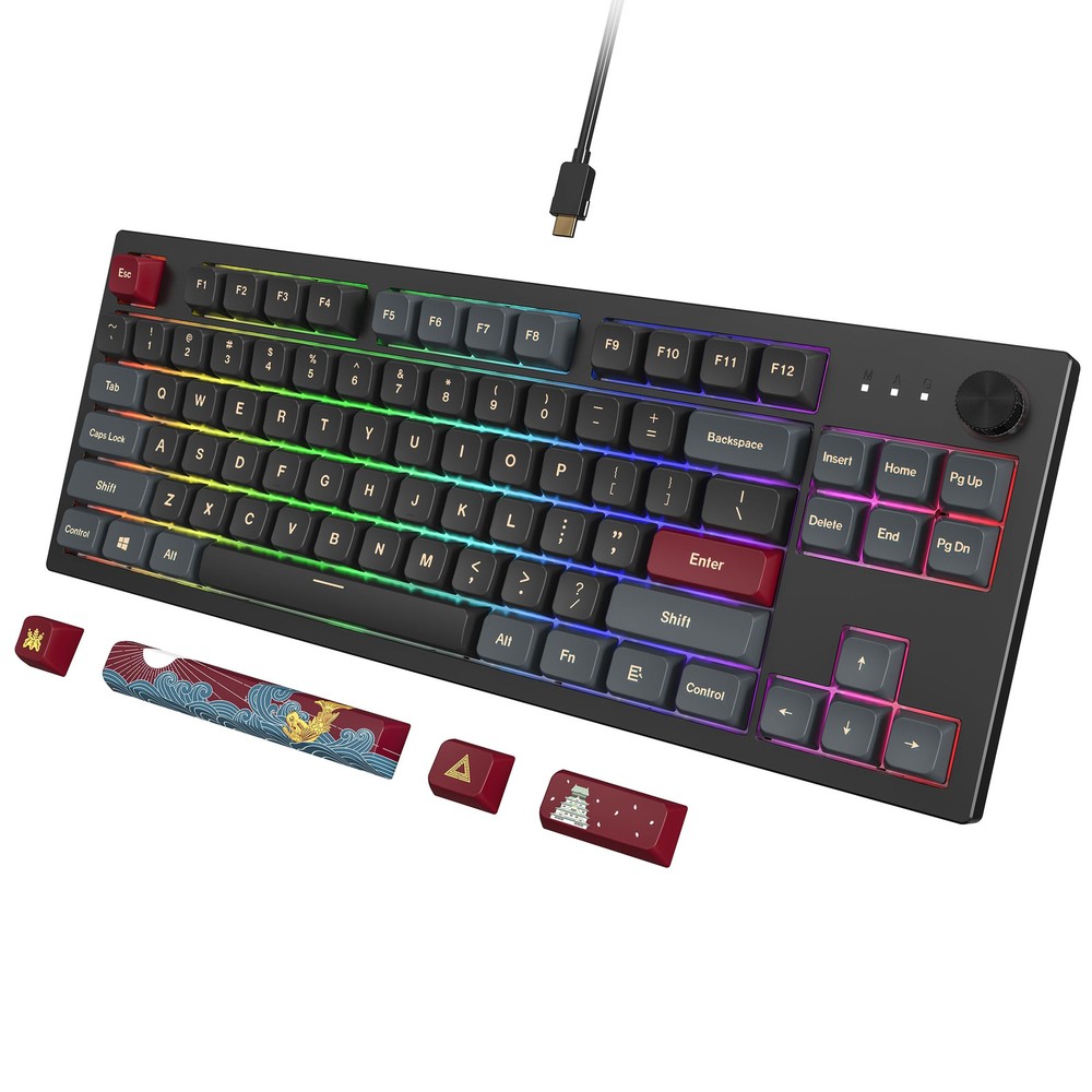 MKey TKL RGB Mechanical Gaming Keyboard with Customizable MDA Profile Keys