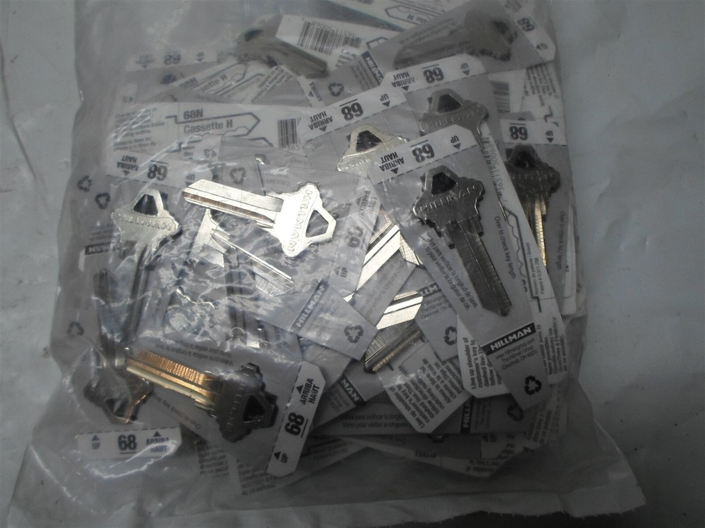 The Hillman Group #68 Schlage Blank Lock Key 88252: Pack of 120 keys