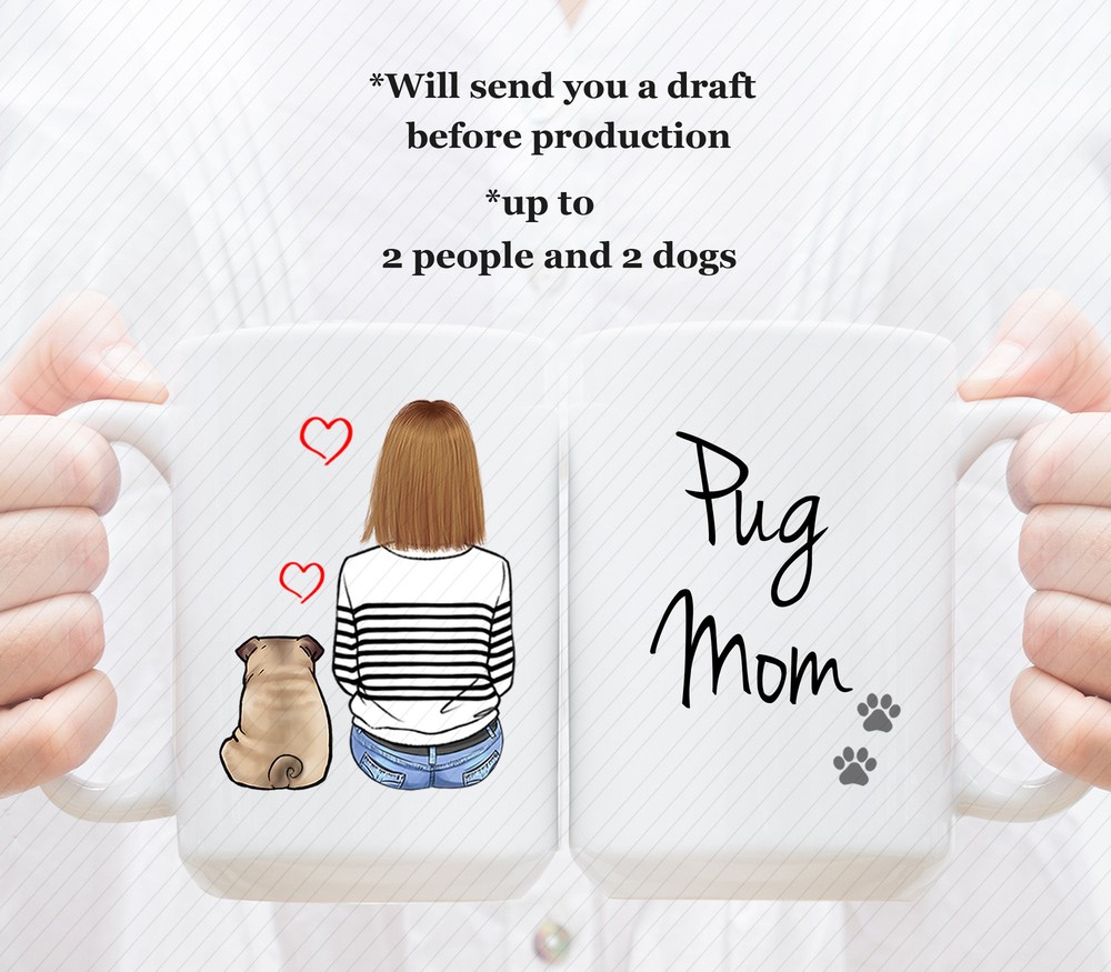 Personalized Pug Mug Pug Mom Mug Pug Dad Mug Pug Lover Gift Dog Lover Gift Pug