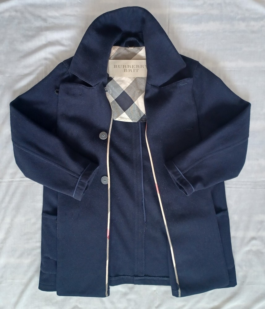 Burberry Brit Coat Jacket Women's Nova Check Size 2 (usa)