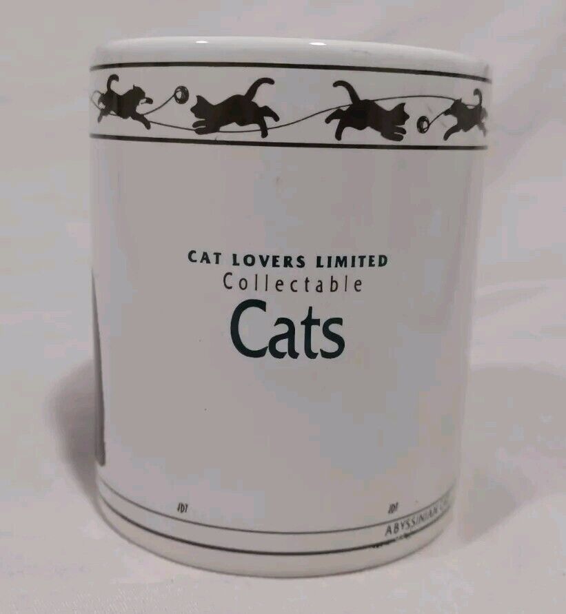 Cat Lover's Limited Collectible Cats - Abyssinian & Tabby Siberian Ceramic Mug