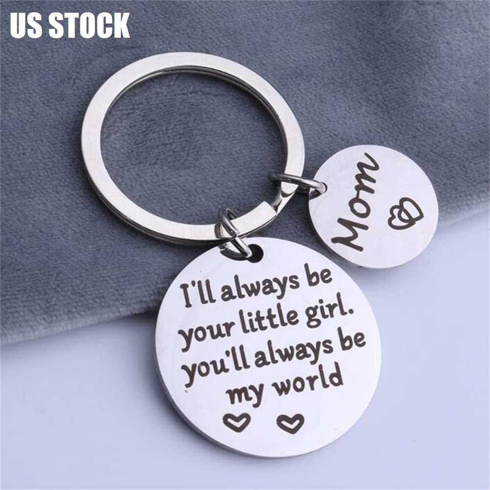 Mothers Day Gifts for Mom from Daughter Birthday Gifts Stainless Steel Keychain-image