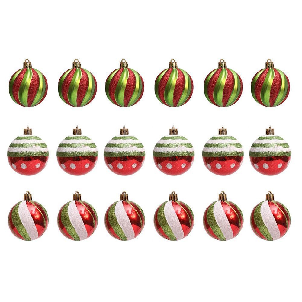 18PCS Christmas Ball Xmas Tree Ornaments Hanging Baubles Set Holiday Decor  D8M4