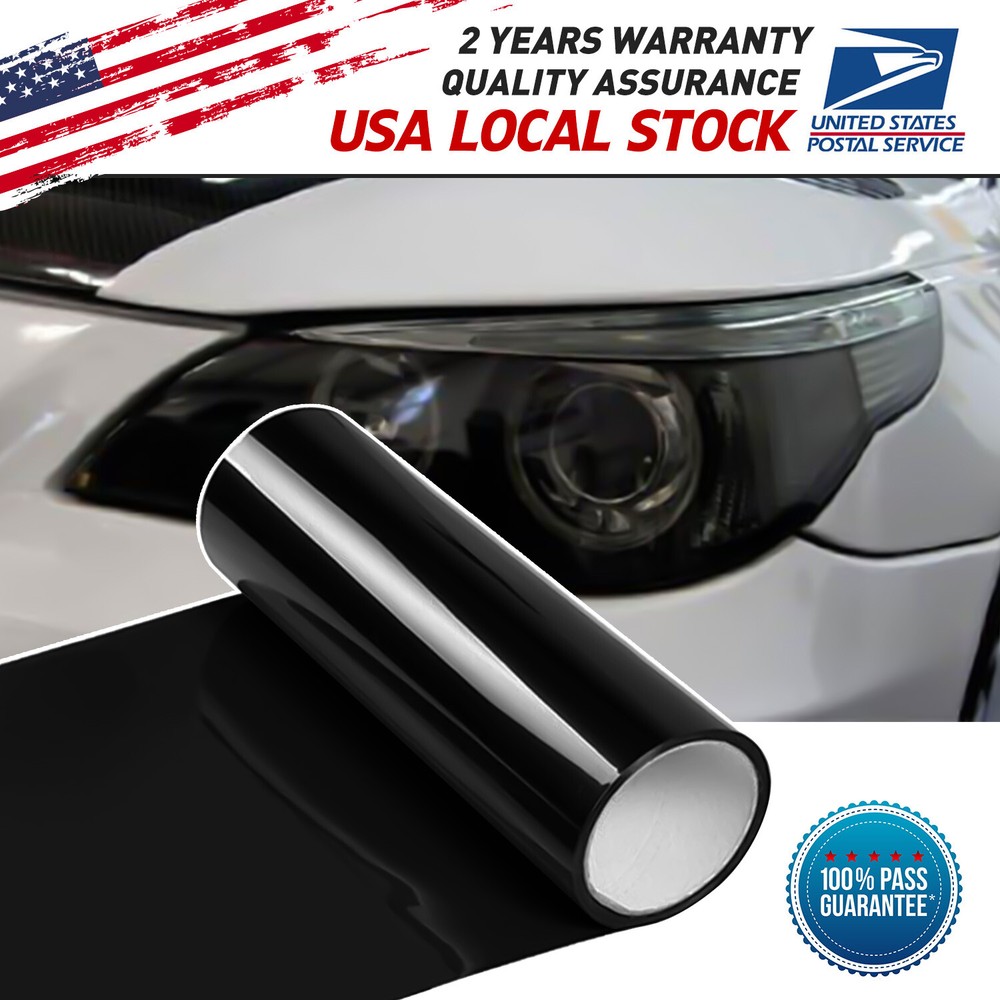 Black US Smoke Headlight Taillight Fog Light Tint Film Vinyl Wrap Cover uncut US
