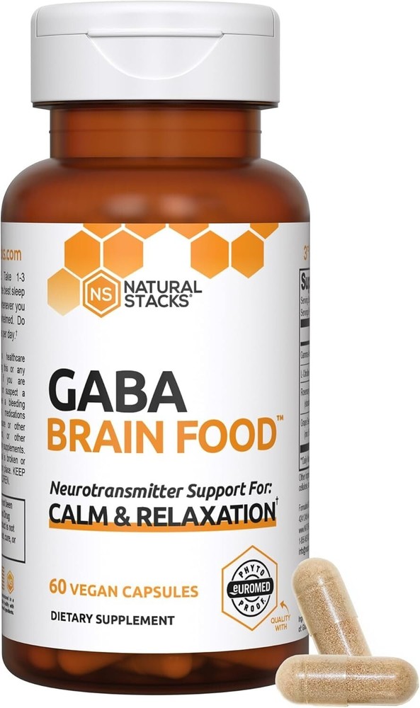 Gaba Brain Food, 60 Vegan Capsules, NEW EXP 10/2026
