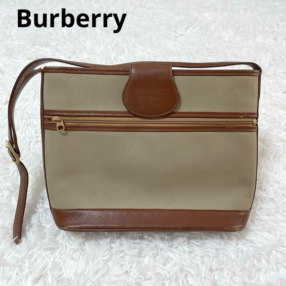 Burberry Shoulder Bag Nova Check Canvas khaki Authentic F1105148