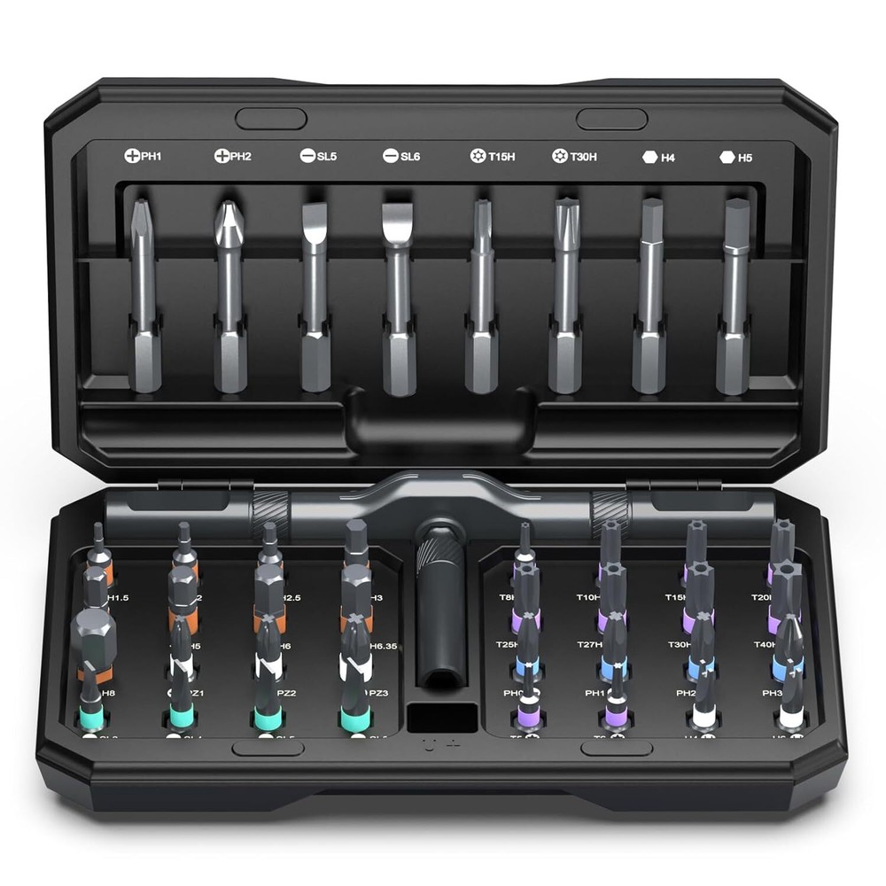 42-in-1 Magnetic Ratchet Screwdriver Set with Multi-Bit Kit for DIY Projects