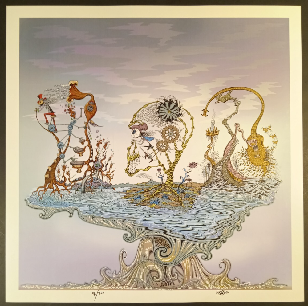 Grateful Dead Triscape Screened Art Print 18x18 Signed by Mike Dubois
