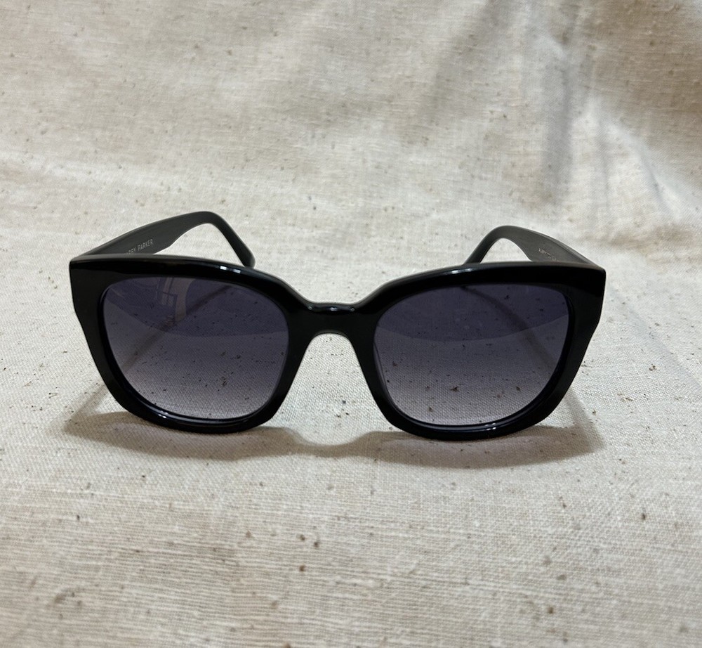 Warby Parker AUBREY 1100 Cat Eye Sunglasses Black Women 55 21 142