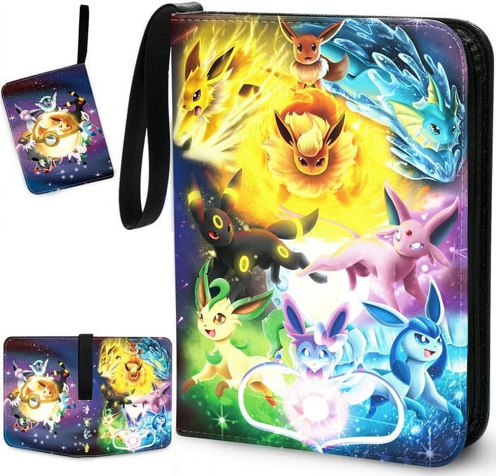 Card Binder Pokemon Cards Binder Holder Fits 400 Cards w/ 50 Removable Sleeves