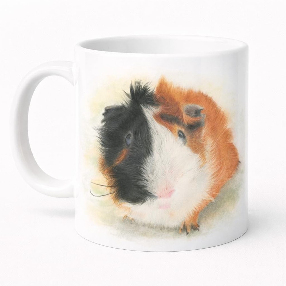 Guinea Pig Mug Brew Crew Gifts White Ceramic 11oz Dishwasher Safe