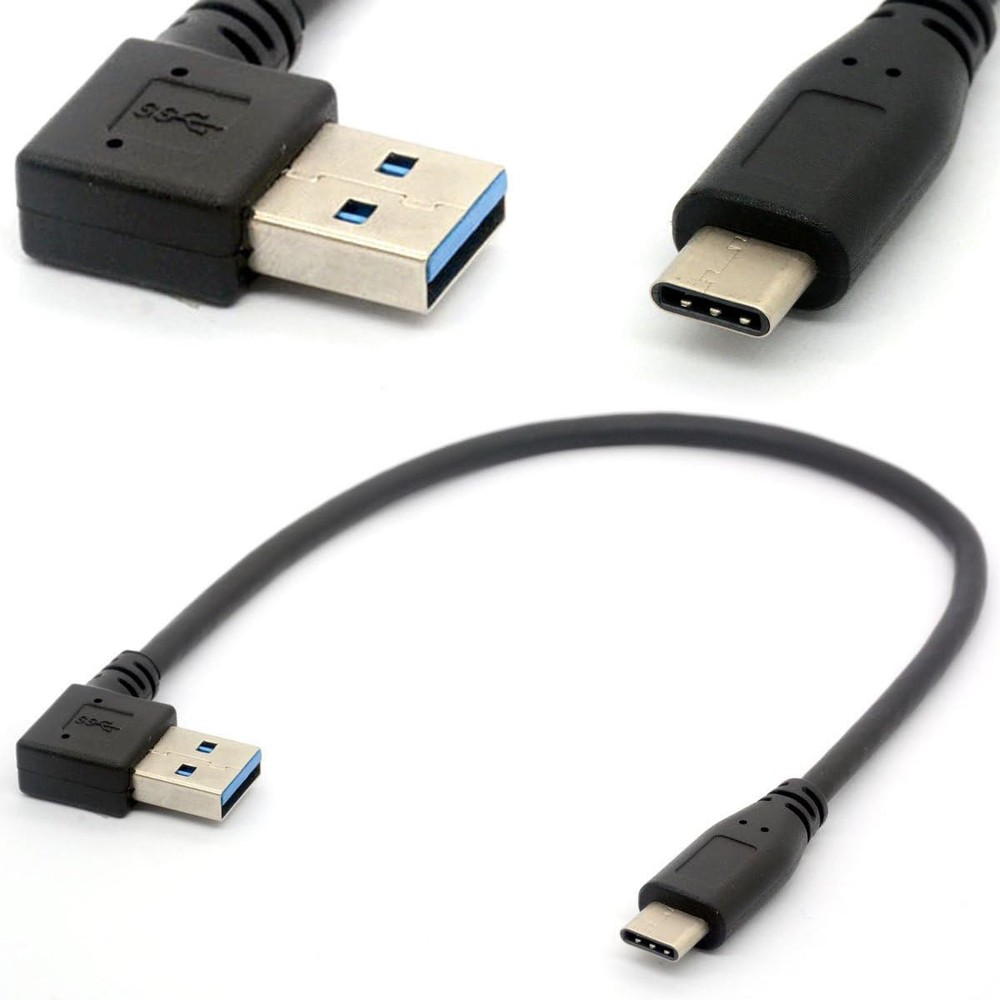 USB C Cable 3.0 Right Angle Type C to USB A Fast Data Transfer