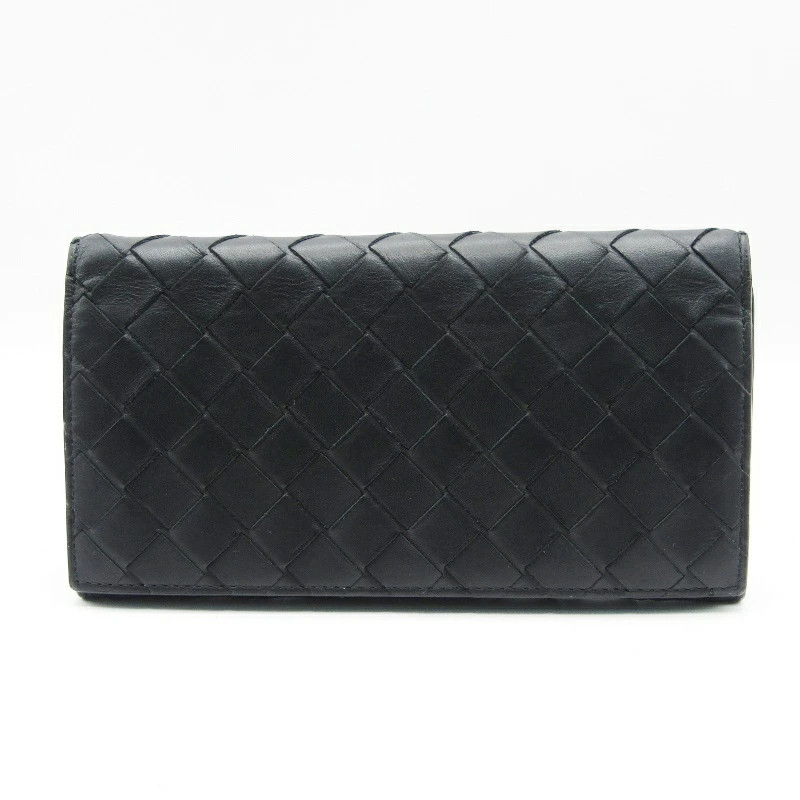 Bottega Veneta  Long Wallet Lambskin Intrecciato Calf Coin Used