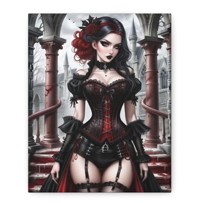 Dark Gothic Duchess Fantasy Wall Art for Gothic Home Decor  