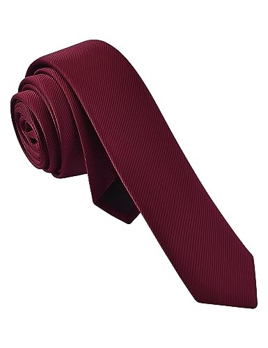 Slim Burgundy Skinny Tie for Men 4CM Formal Neckwear