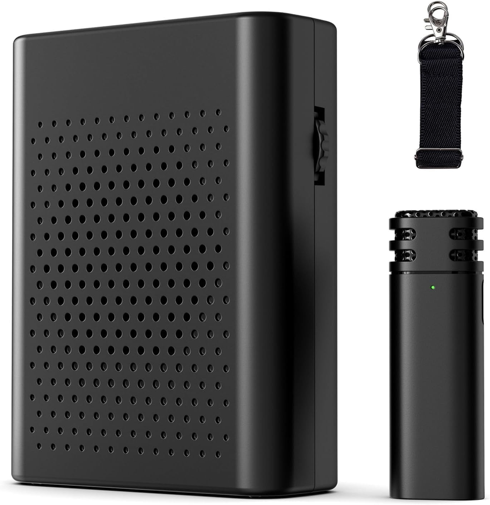 Wireless Voice Amplifier with Wireless Lavalier Lapel Microphone, PA System, Por