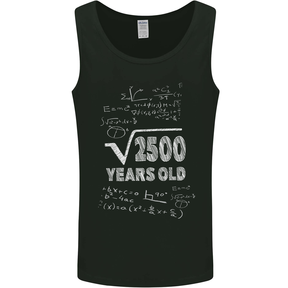 50th Birthday 50 Year Old Geek Funny Maths Mens Vest Tank Top