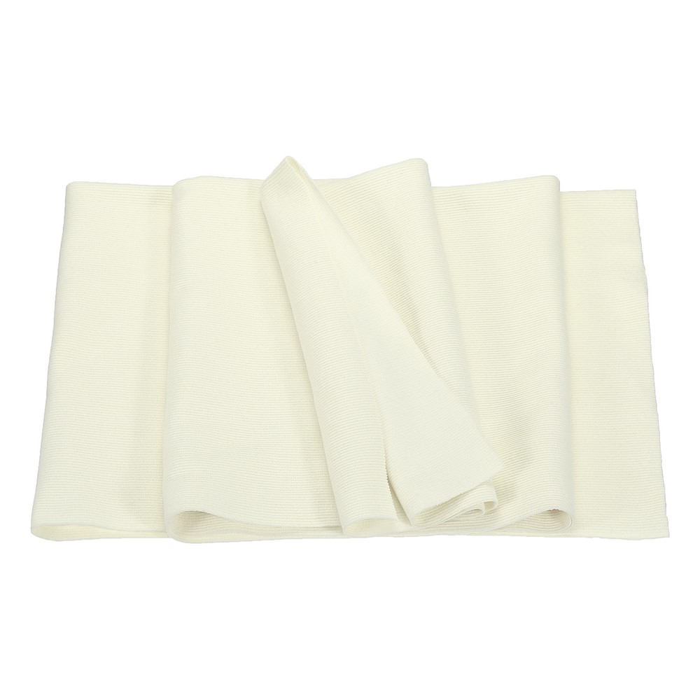 50cm x 1.2m Elastic Cuffs Ribbed Trim Cotton Fabric Knitted Stretch Band Beige