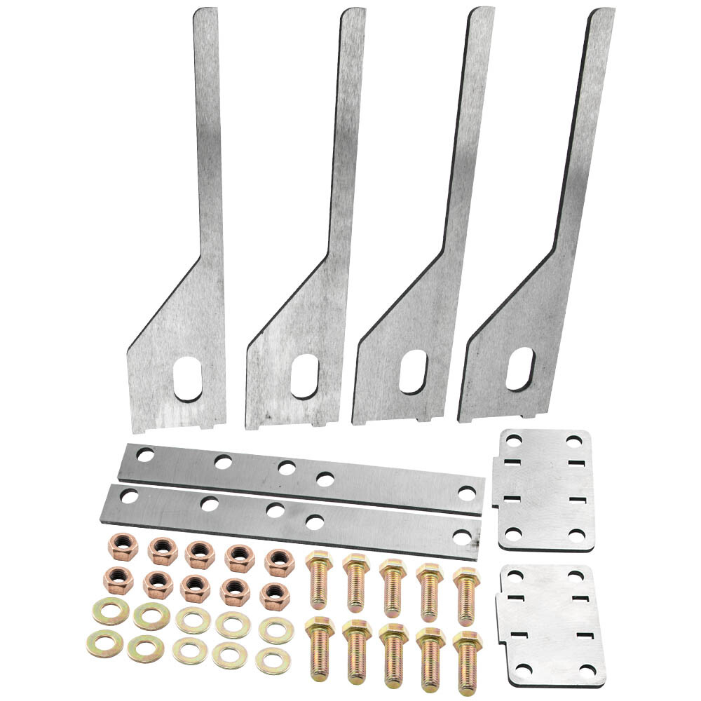 2x Rear Winch Bumper Bare Plate Kit for Jeep Cherokee XJ 1984-2001 Steel