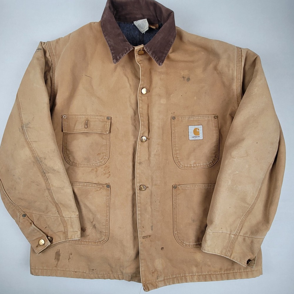 Vintage Carhartt Mens XL 46 Barn Coat Blanket Lined Button Up Jacket