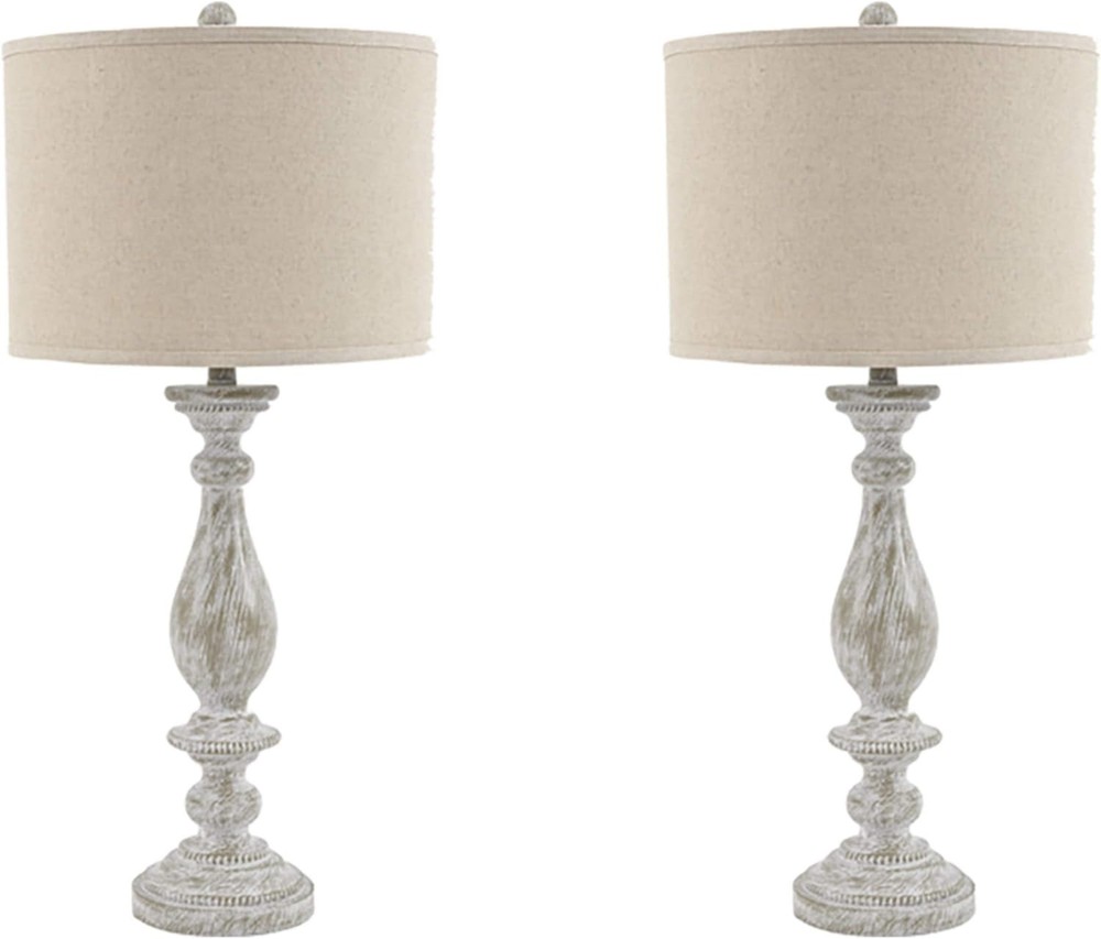 Signature Design by Ashley L235344 White Bernadate Table Lamp Set