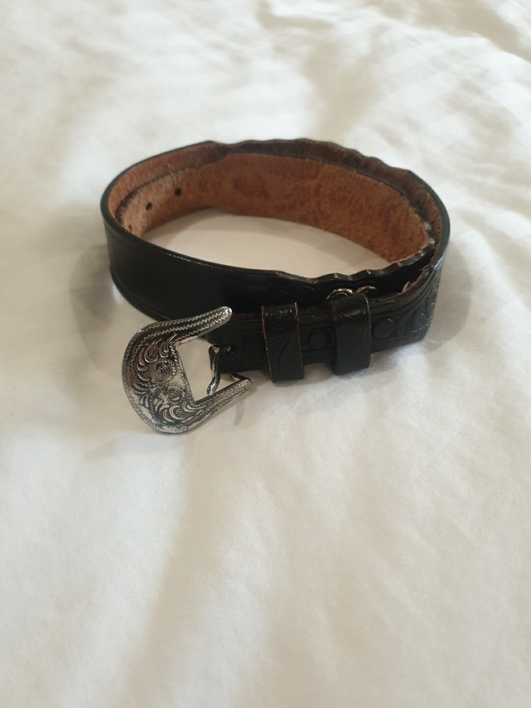 Vintage Silver Creek Genuine Leather Belt 85508 With Hearts Size 26