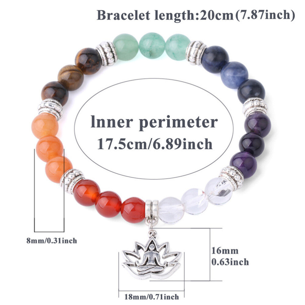Chakra Stones Bracelet Bridal Prom Bracelet 7 Chakra Bracelet