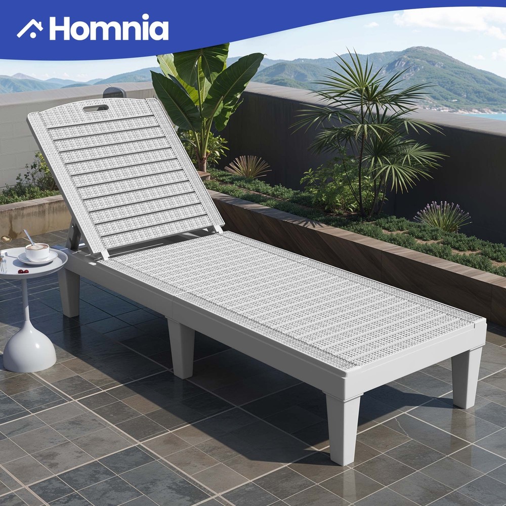 1 Adjustable Lightweight Chaise Lounge Recliner for Beach Patio Outdoor Use