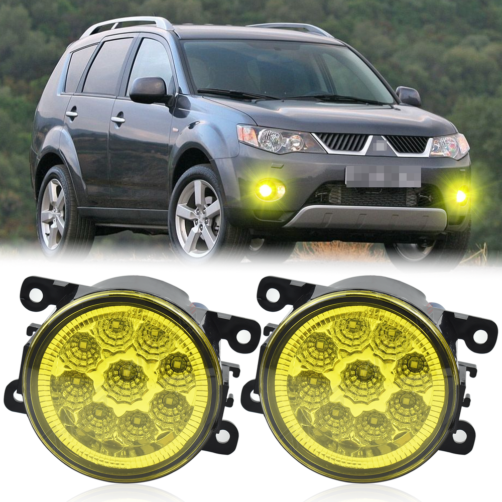 For 07-19 Mitsubishi Outlander Fog Light Yellow Lens High Quality Replacement F1