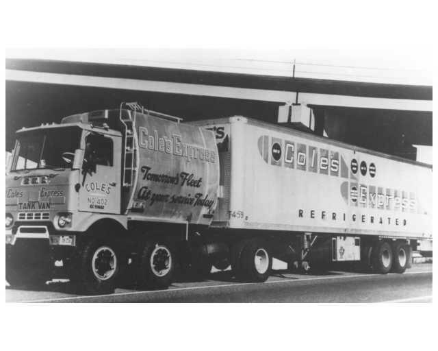 1964 GMC DFX7009 Tank Van and Trailer Truck Press Photo - Coles Express