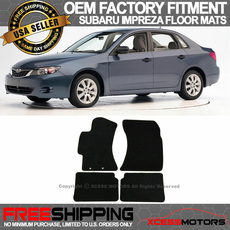 Fits 08-11 Subaru Impreza OE Factory Fitment Floor Mat Carpet Front & Rear Nylon