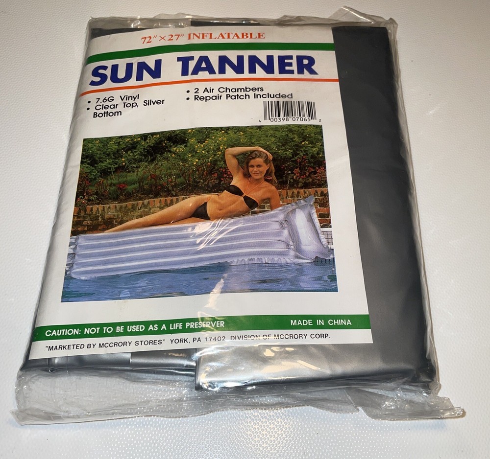 VTG New! Inflatable Sun Tanner Air Mat Pool Float 72