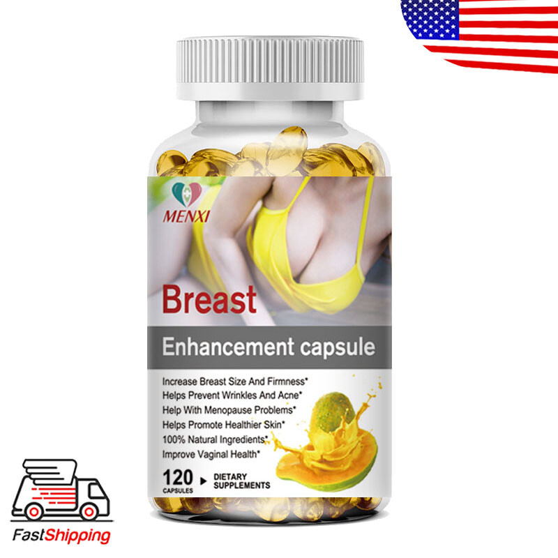 Natural Breast Enhancer Caps - Herbal Bust Firming Phytoestrogen Complex 120pcs