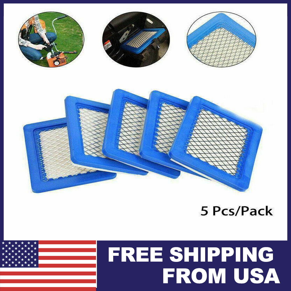 5PCS Air Filter Lawn Mower Filters for Briggs Stratton 491588 491588s 399959 H/P