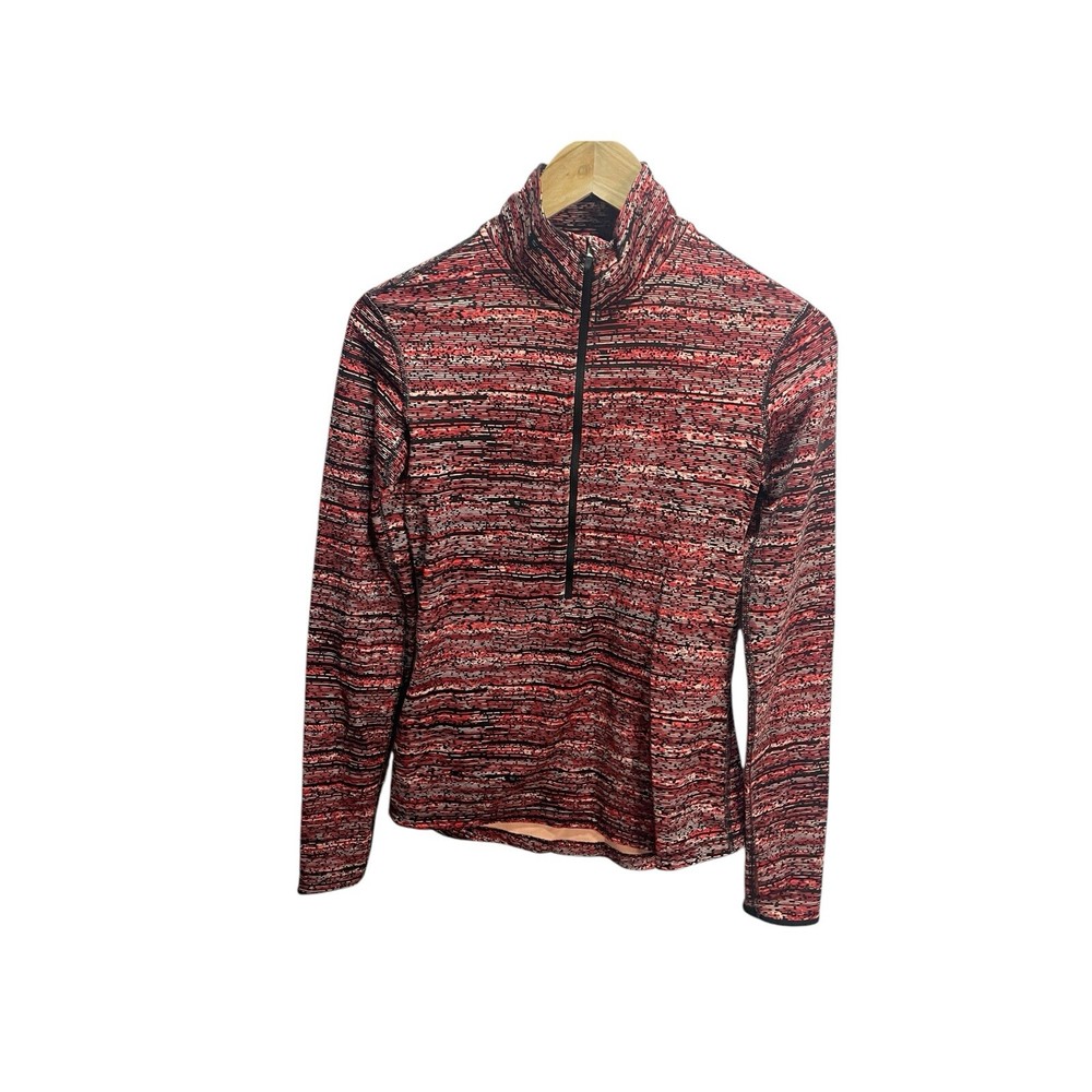 Nike Pro Red Compression Dri-Fit Long Sleeve Athletic S 1/2 Zip