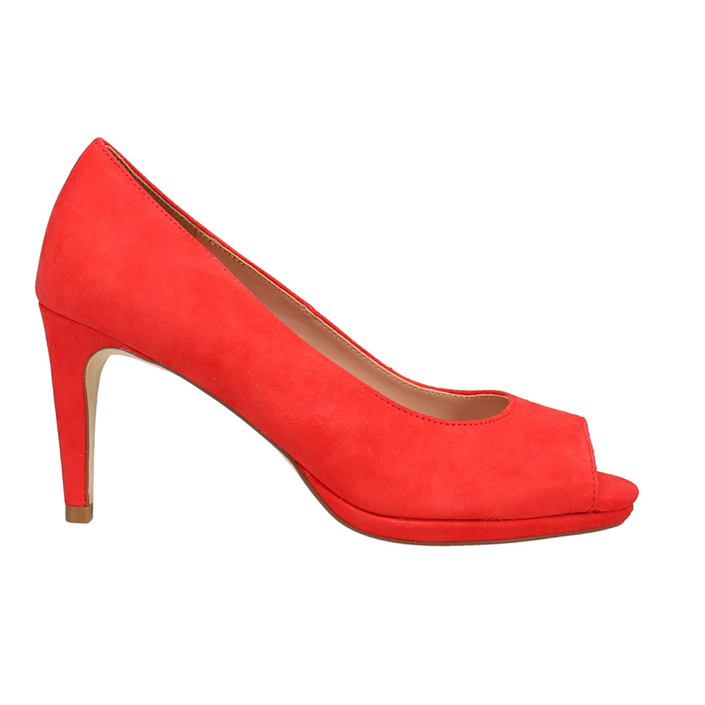 Cole Haan Womens Drado Peep Toe Stiletto Pumps in Red W26817 Dress Casual Shoes