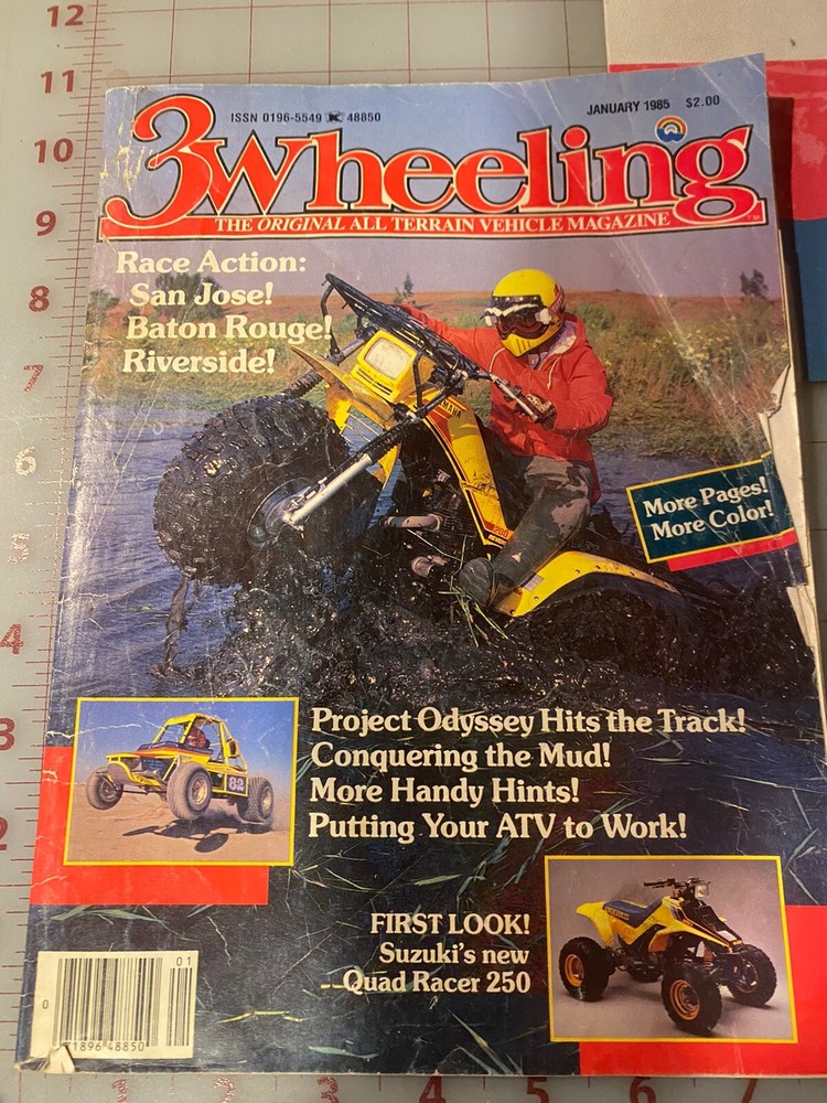 Vintage 3Wheeling magazine January 1985 Honda ATC Tecate Tri Z 250r