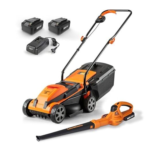 24VMWBL 24V Max 13-inch Cordless Lawn Mower and Cordless Leaf 24V mower+blower